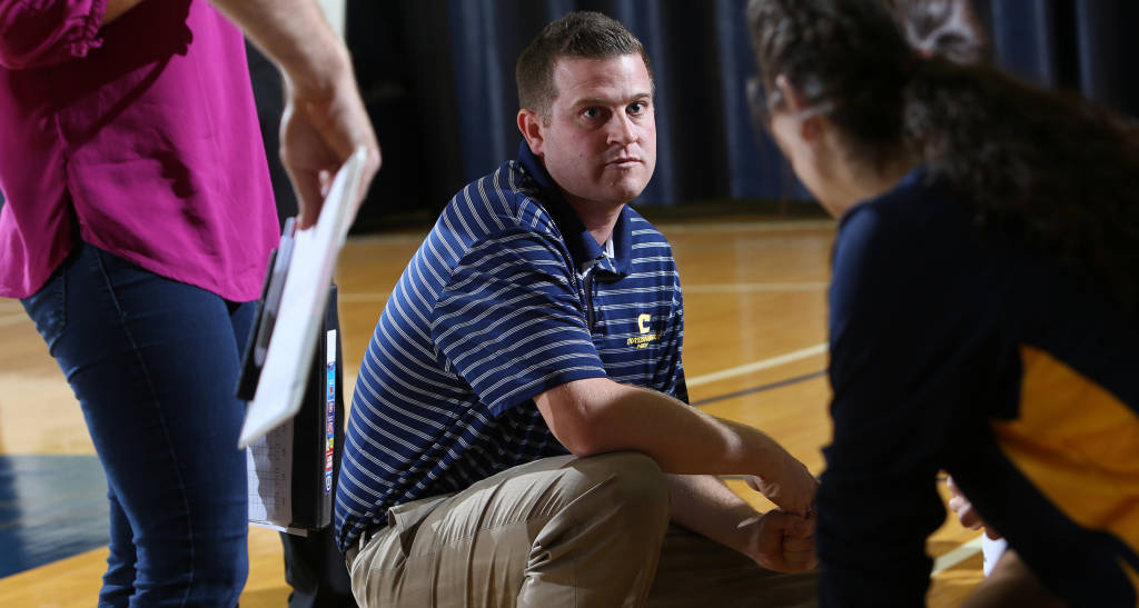Head Coach Travis Filar talks about the volleyball match against Mercer. 