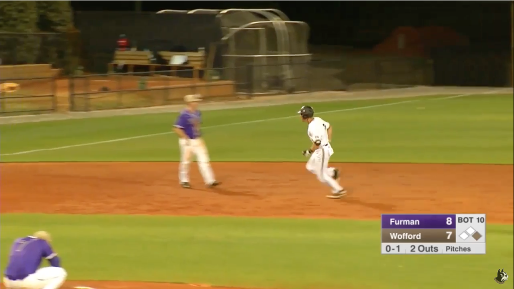 With runners on second and third with one out, Junior Mack Nathanson hit a 2-run home run to lift the Terriers over Furman to start conference play.