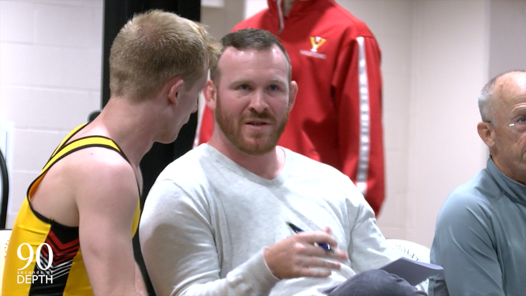 90 Seconds of Depth takes an inside looks at VMI Wrestling Head Coach Jim Gibson. How he got started in coaching, what he has learned along the way and how he sees the importance of a strong relationship with the athletes he coaches 