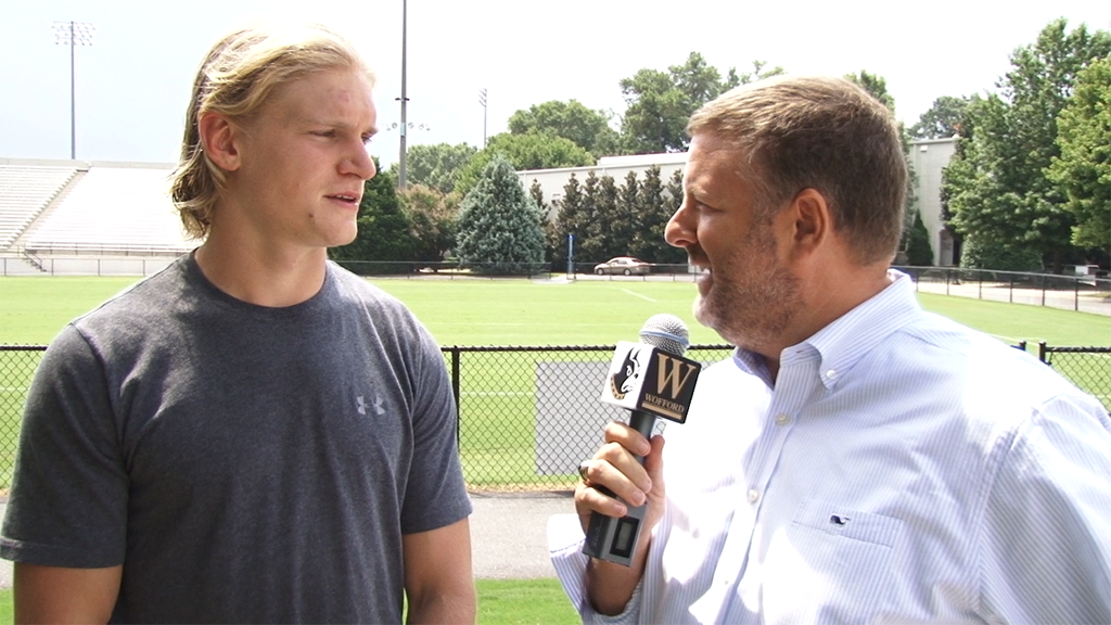 Former Wofford WR, Brenton Bersin, meets with Thom Henson to talk his current role with the Carolina Panthers and his former days at Wofford College