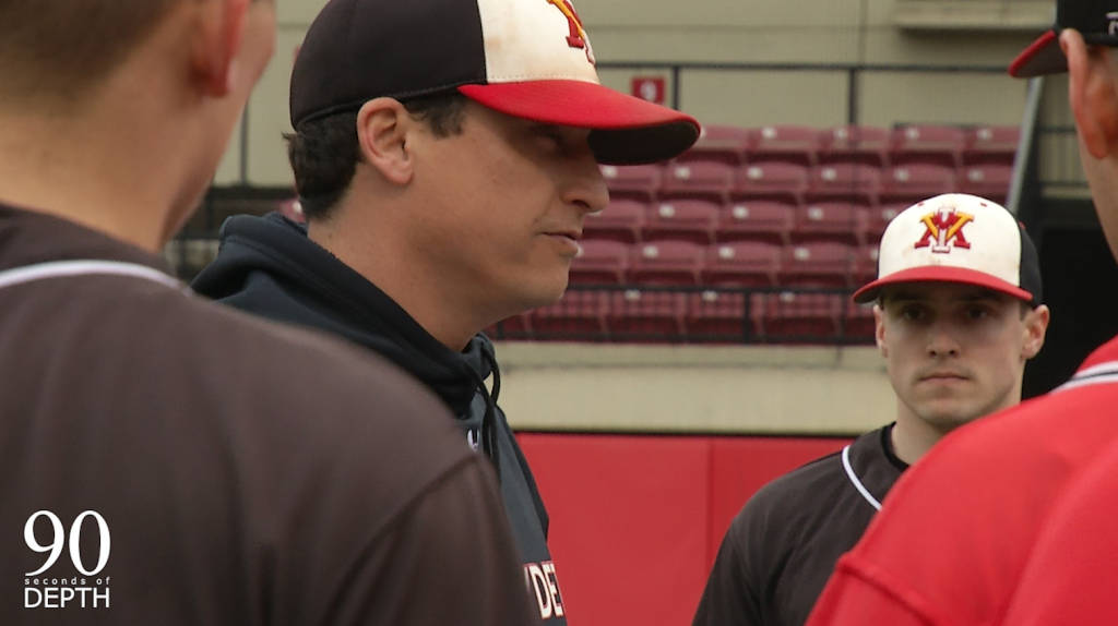 90 Seconds of Depth takes an inside look at VMI Baseball Head Coach Jonathan Hadra '04. How he got started in coaching and along with how his other coaching stops prepared him to become a head coach. Also, his understanding of while VMI is a hard experience, it can lead to success