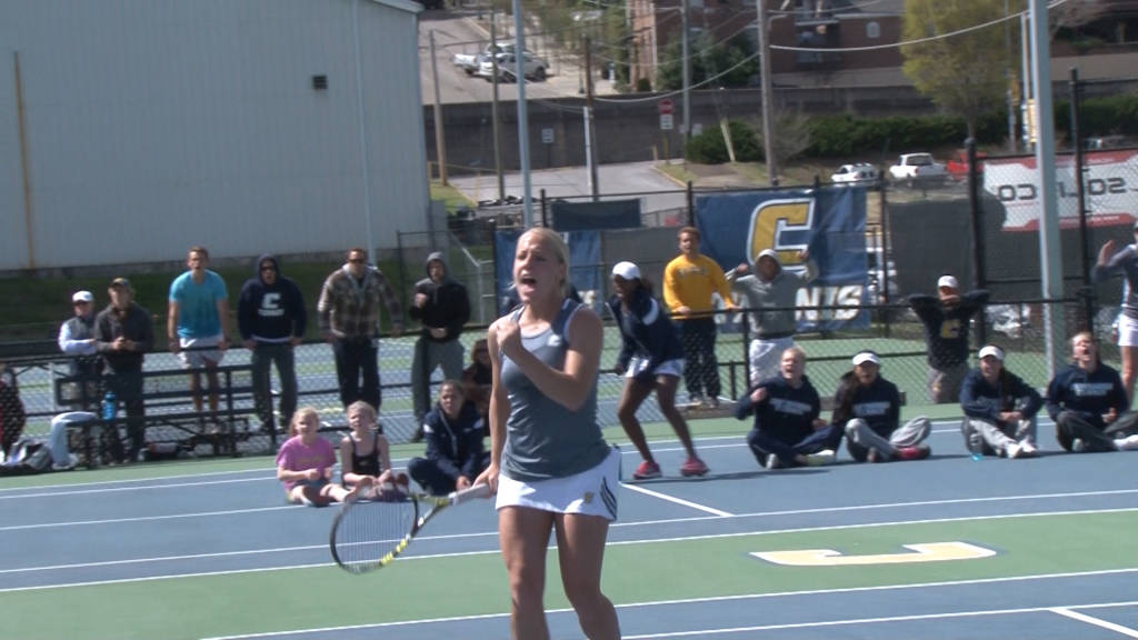 The Women's Tennis team defeated Furman 4-3 in a match that game down to the wire on many courts. 